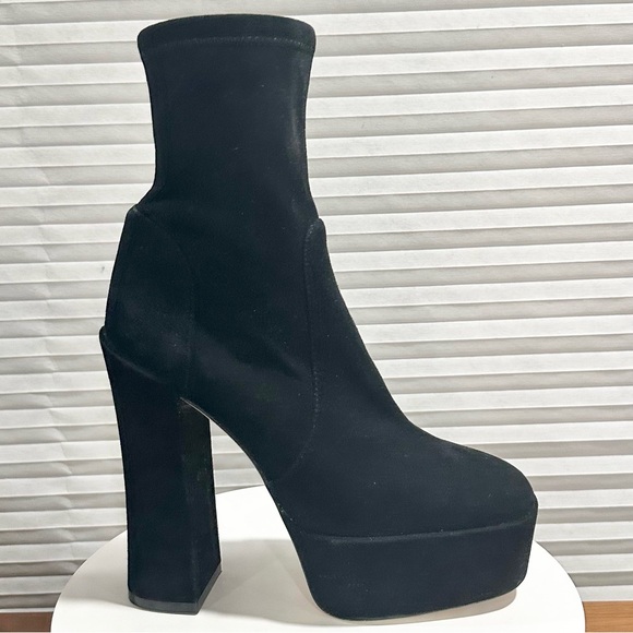 🌹STUART WEITZMAN🌹 Skyhigh Black Platform Booties Size: 9 - Picture 4 of 14